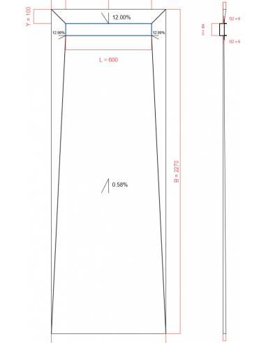 Laybase Wiper 4 way 800 x 2270 mm...