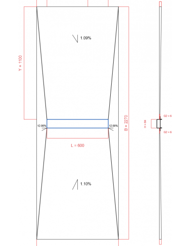 Laybase Wiper 4 way 800 x 2270 mm...