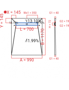 Showerlay Wiper 4 way 990 x...