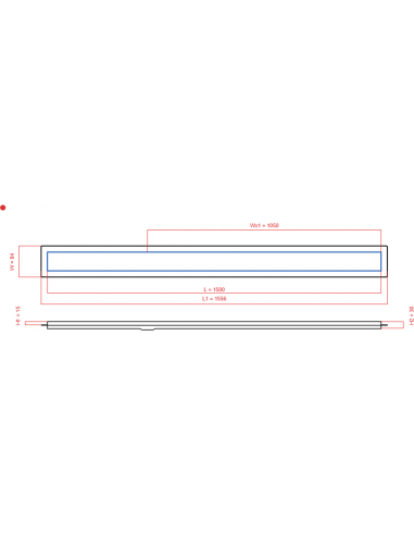 Linear drain Wiper 1500 mm Premium...