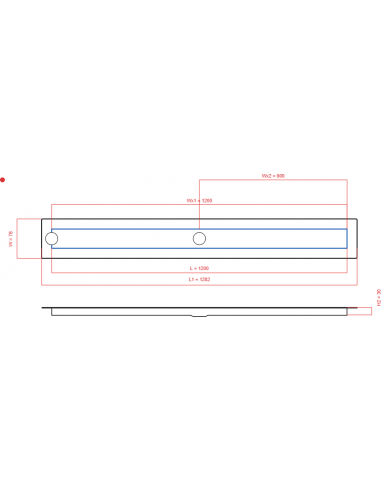 Linear drain Wiper 1200 mm Vf Ponente...
