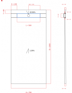 Showerlay Wiper 2 way 760 x...