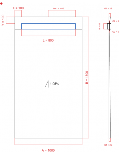 Showerlay Wiper 1 way 1000...