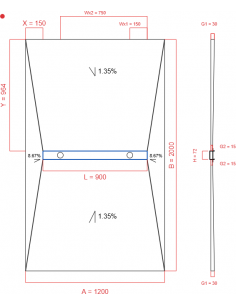 Showerlay Wiper 4 way 1200...