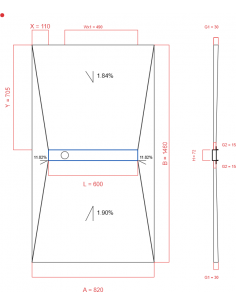 Showerlay Wiper 4 way 820 x...