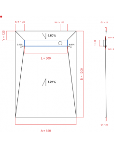 Showerlay Wiper 4 way 850 x...