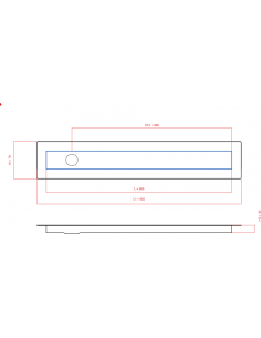 Linear drain Wiper 800 mm...