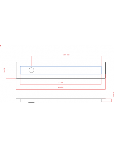 Linear drain Wiper 800 mm Vf Sirocco...