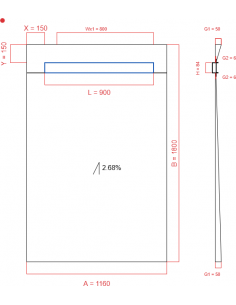Showerlay Wiper 1 way 1160...