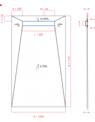 Showerlay Wiper 4 way 1000 x 1700 mm...
