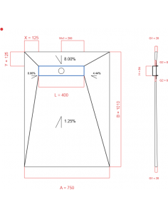 Showerlay Wiper 4 way 750 x...