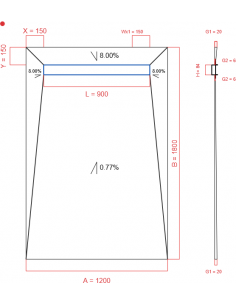 Showerlay Wiper 4 way 1200...