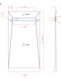 Showerlay Wiper 4 way 820 x...