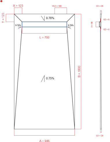 Laybase Wiper 4 way 946 x 1800 mm...