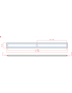Linear drain Wiper 1650 mm...