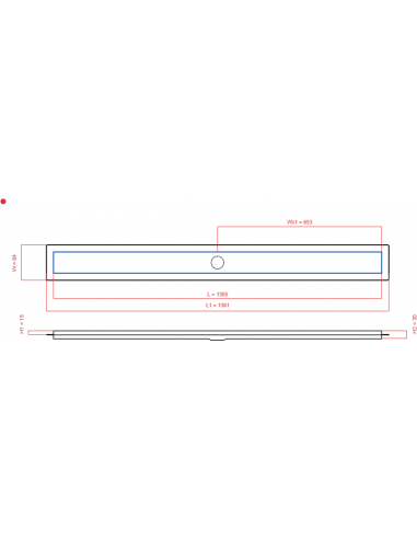 Linear drain Wiper 1305 mm Premium...