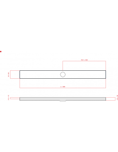 Linear drain Wiper 900 mm...