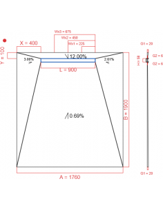 Showerbase Wiper 4 way 1760...