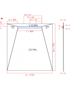 Showerbase Wiper 4 way 1700...