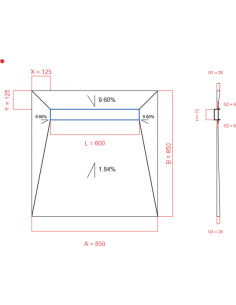 Showerlay Wiper 4 way 850 x...