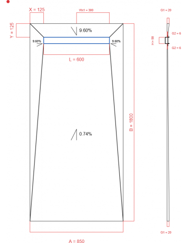 Laybase Wiper 4 way 850 x 1800 mm...