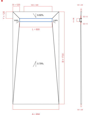 Laybase Wiper 4 way 850 x 1700 mm...
