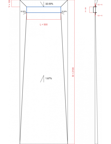 Showerlay Wiper 4 way 700 x 2100 mm...