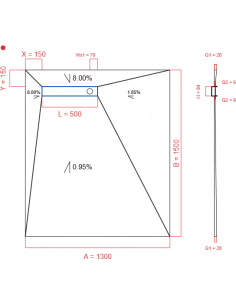 Showerlay Wiper 4 way 1300...