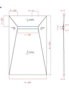 Showerlay Wiper 4 way 900 x...