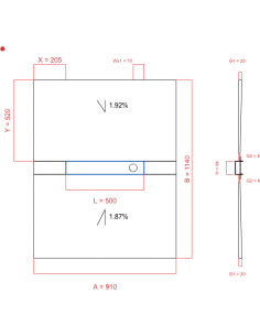 Showerlay Wiper 2 way 910 x...