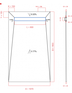 Showerlay Wiper 4 way 1070...