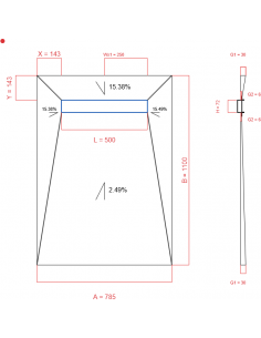 Showerlay Wiper 4 way 785 x...