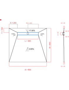 Showerlay Wiper 4 way 900 x...