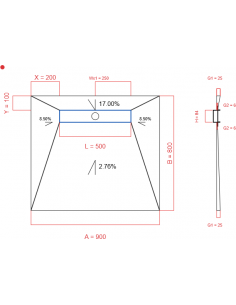 Showerlay Wiper 4 way 900 x...