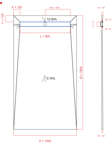 Laybase Wiper 4 way 1000 x 1800 mm...