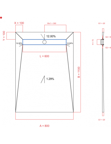 Laybase Wiper 4 way 800 x 1100 mm...