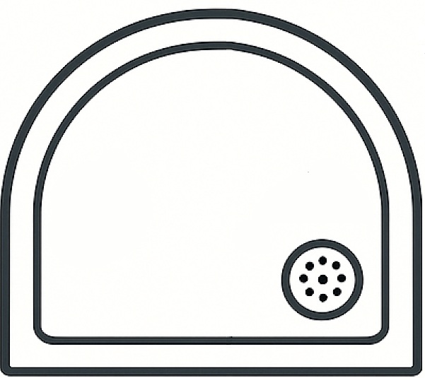 D Shaped Shower Tray