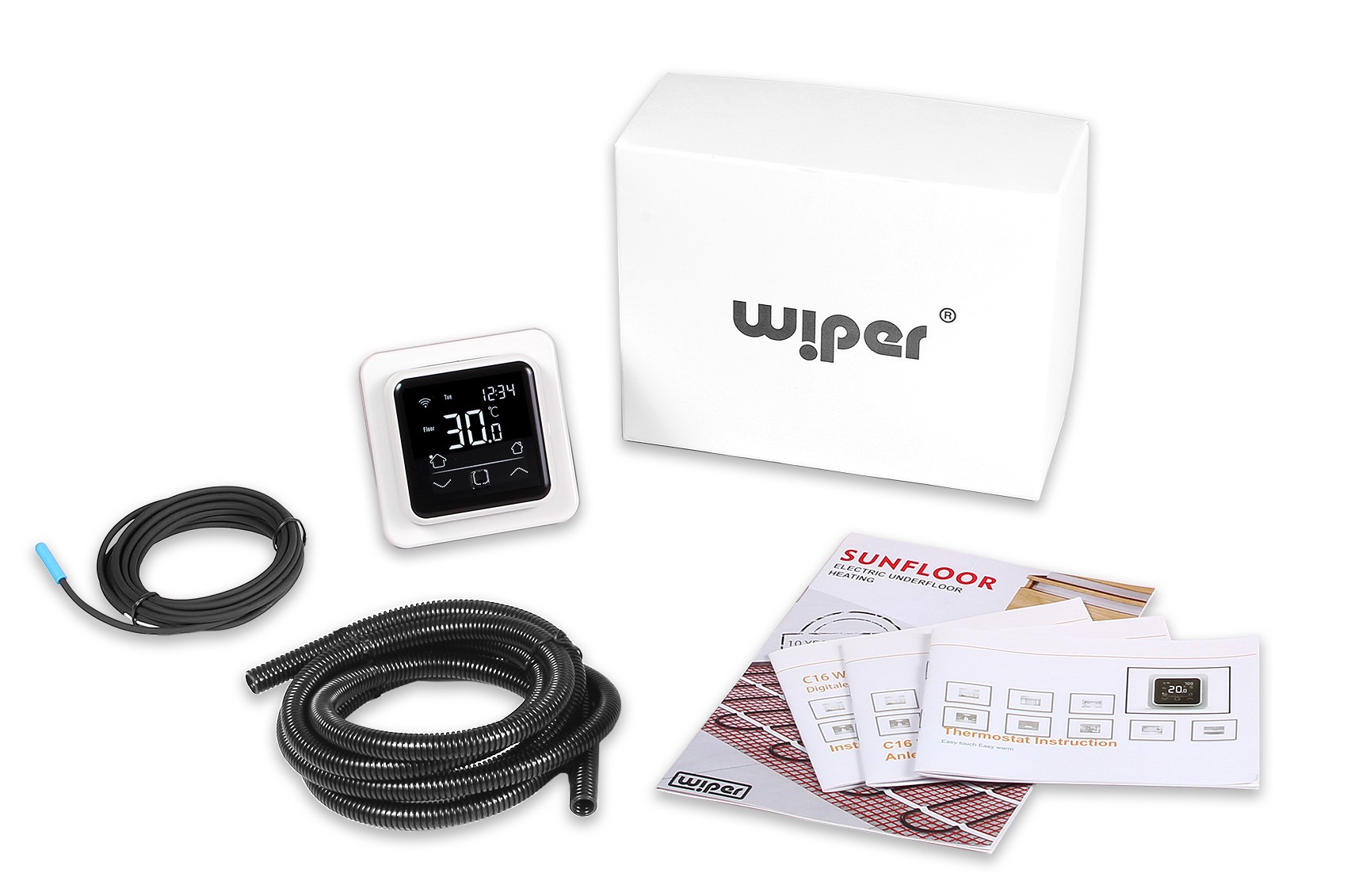 INSTALLATION AND MAIN FUNCTIONS OF WIPER SUNFLOOR WIFI THERMOSTAT